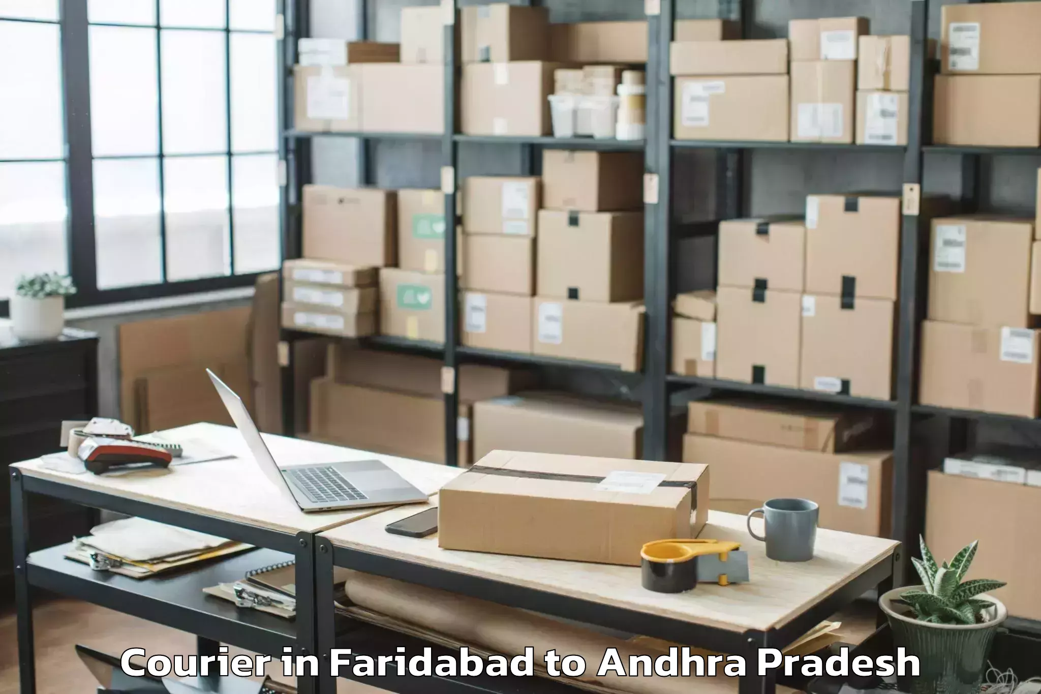 Faridabad to Vajrapukotturu Courier Booking